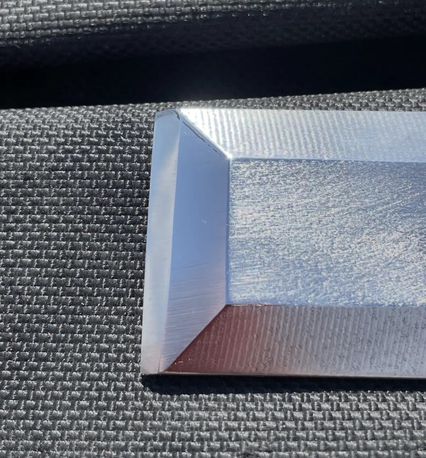 Sharpened wood chisel tip